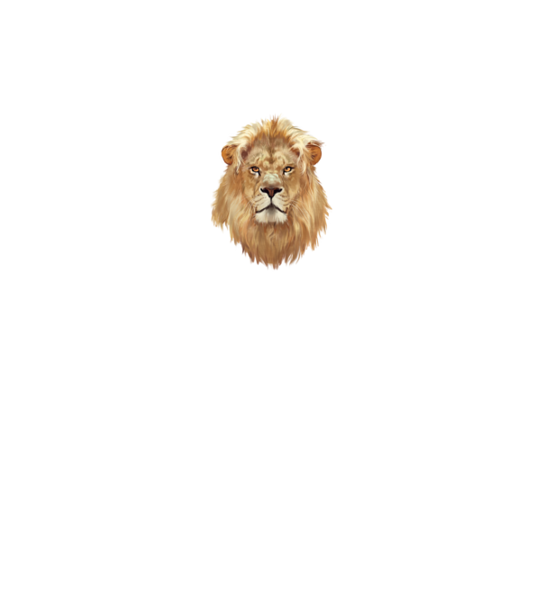 lion head paint minta fehér pólón