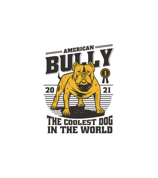 Amerikai bulldog minta fehér pólón