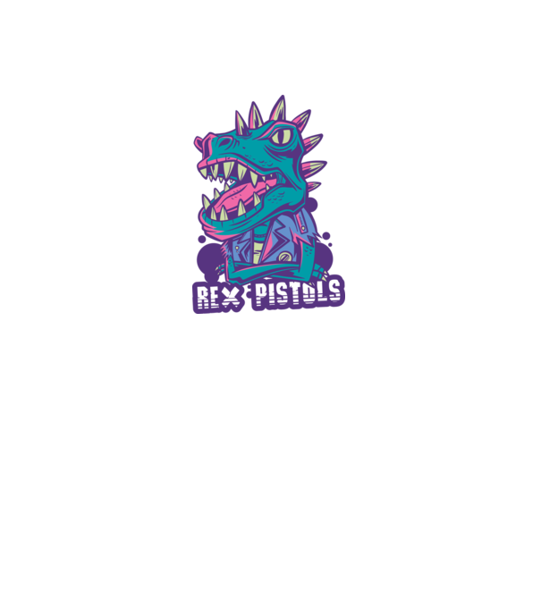 Rex Pistols minta fekete pólón