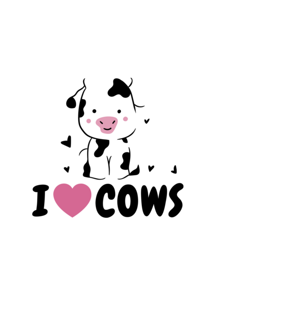 I love cows - Boci minta világoskék pólón