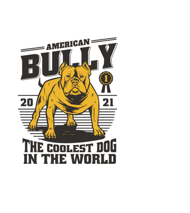 Amerikai bulldog minta fekete pólón