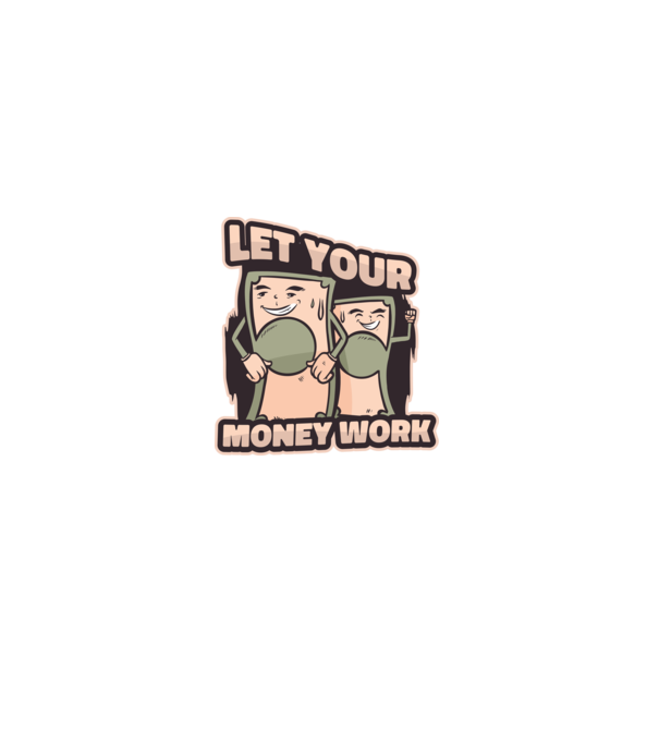 Let your money work minta szürke pólón