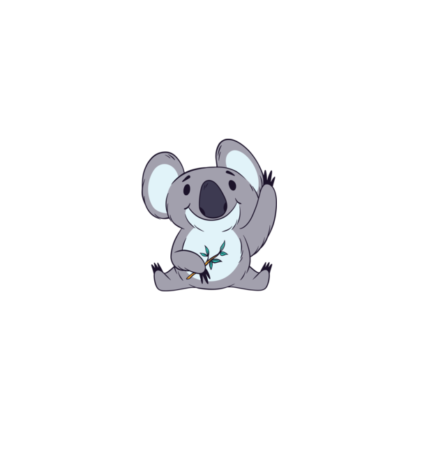 Cuki Koala minta fehér pólón