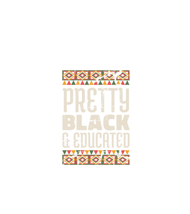 Pretty Black Educated minta fekete pólón