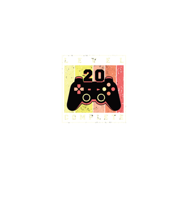Level 20 Complete Szülinapra póló minta farmerkék pólón