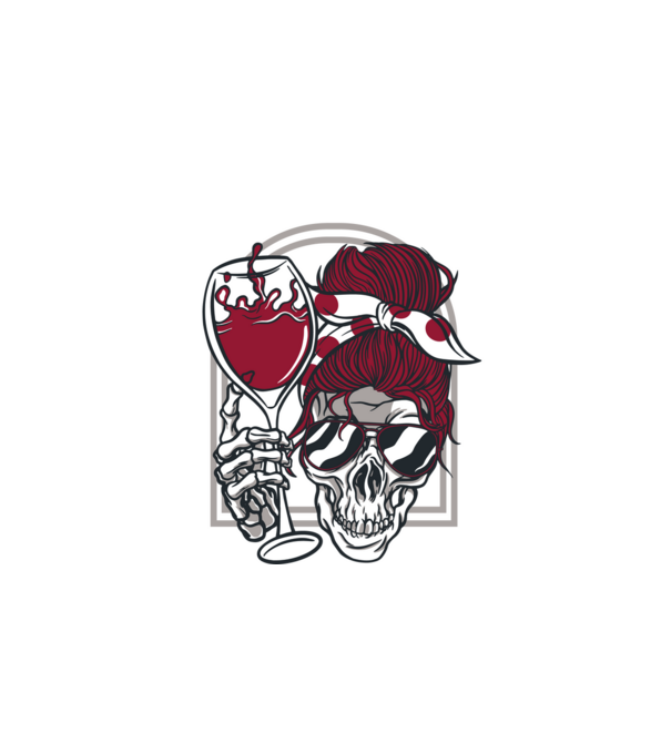 Skull Koponya minta fehér pólón