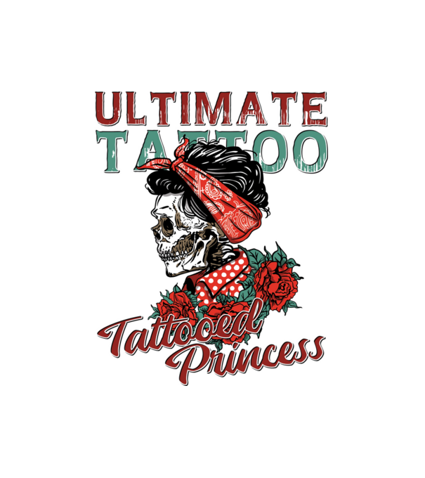 Tattooed Princess minta fehér pólón