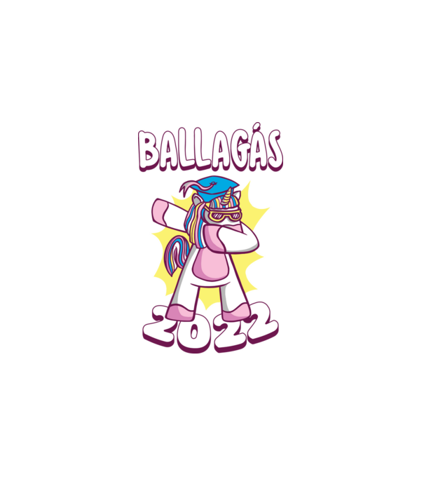BALLAGÓ UNIKORNIS BALLAGÁS minta fehér pólón