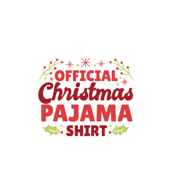 Karácsonyi Pijama minta fehér pólón