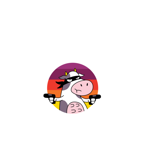 Pew Pew Madafakas Tehén minta fekete pólón