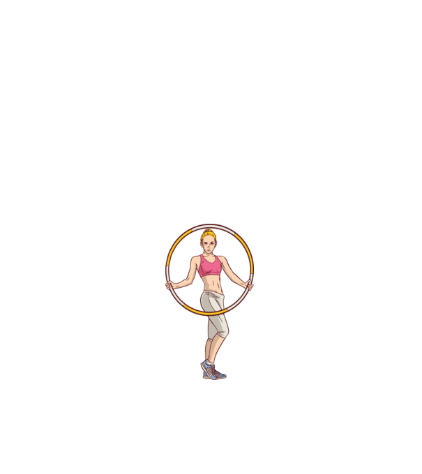 Hula Hoop minta fehér pólón