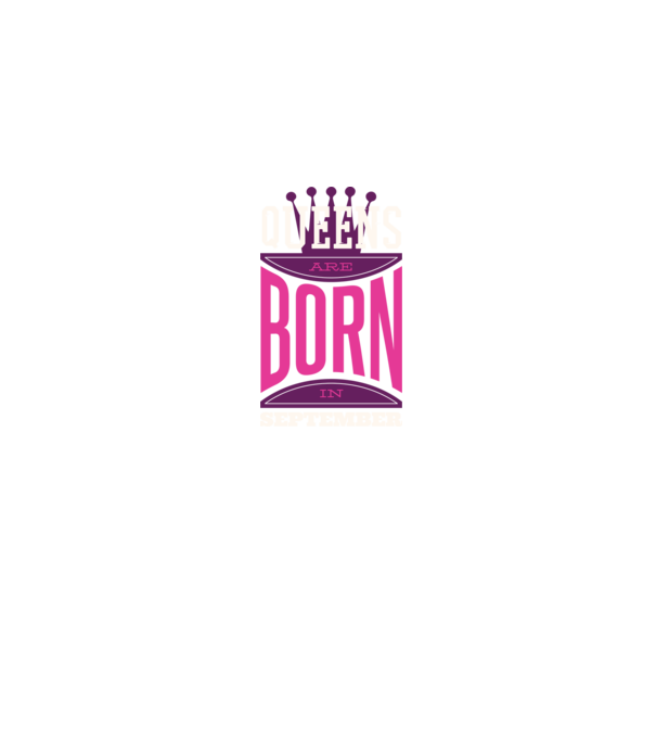 Queens are born in September minta farmerkék pólón