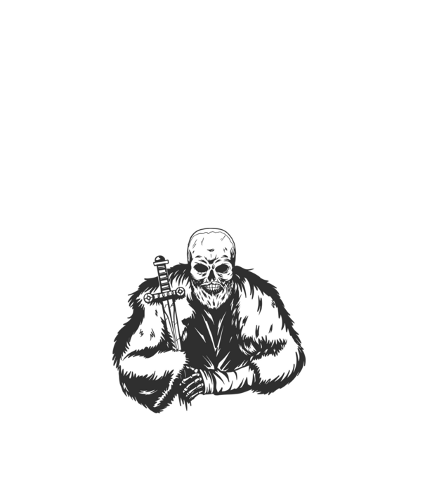 Viking Skull minta fehér pólón