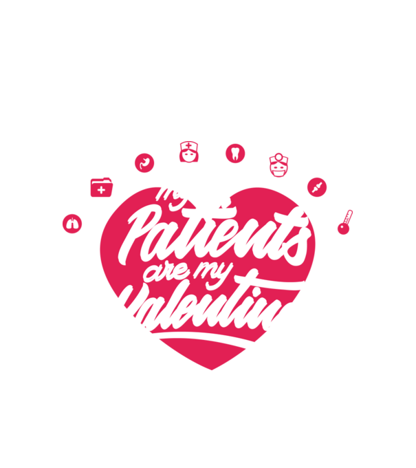 My Patients Are My Valentines minta fehér pólón
