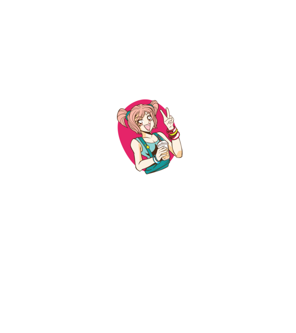 Bobba Anime Lány minta világos rózsaszín pólón