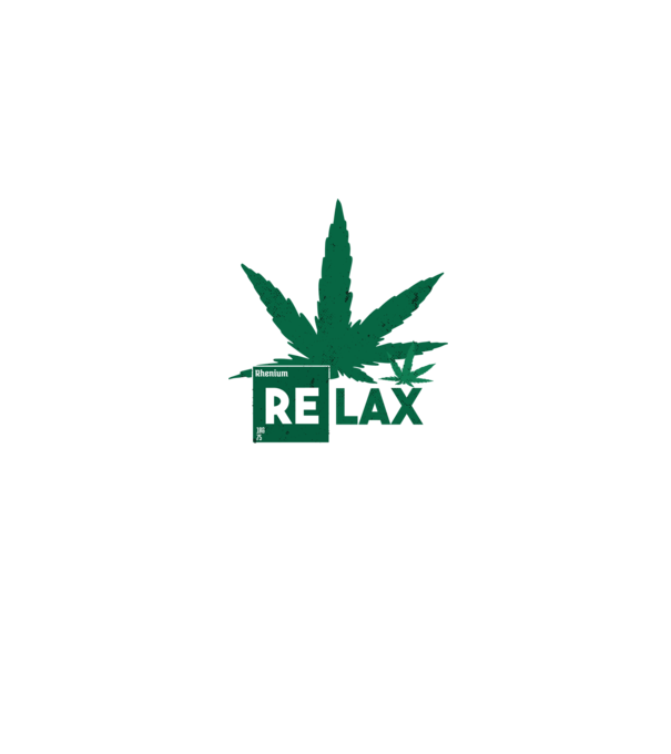 Relax Cannabis minta farmerkék pólón