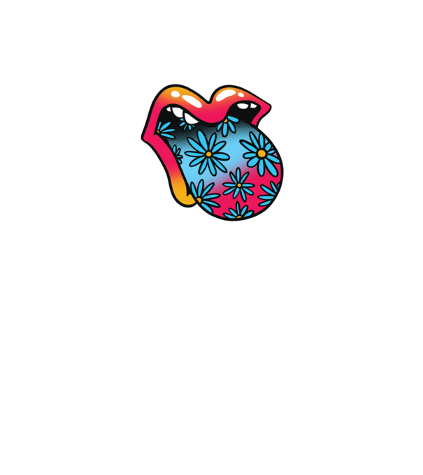Trippy Tongue minta fekete pólón