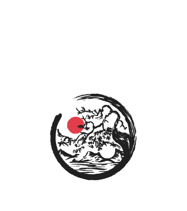 Jin Jang Bonsai minta fehér pólón