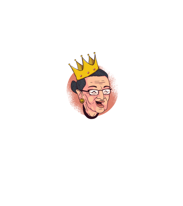 Ruth Bader Ginsburg minta farmerkék pólón