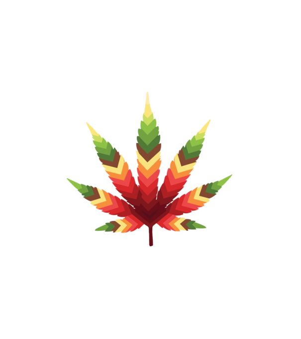 Cannabis Levél minta fehér pólón