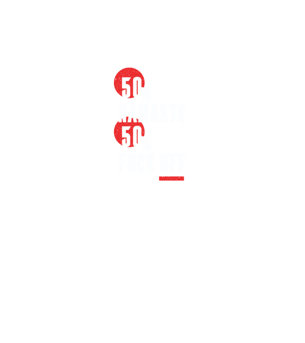 50 Namaste 50 Fuck Off minta türkiz pólón