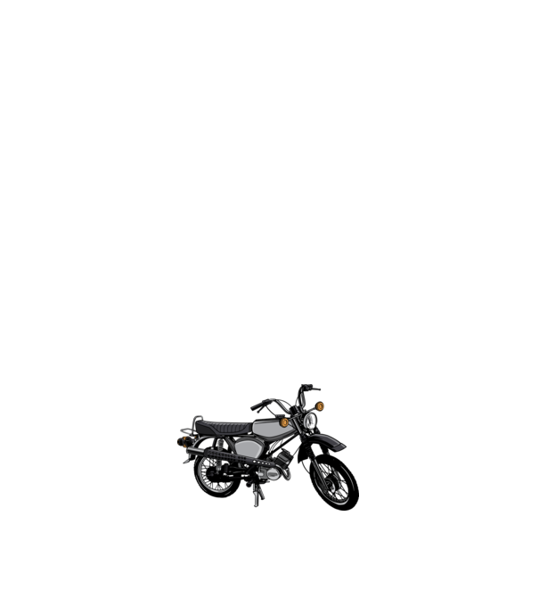 Motorbicikli minta fehér pólón