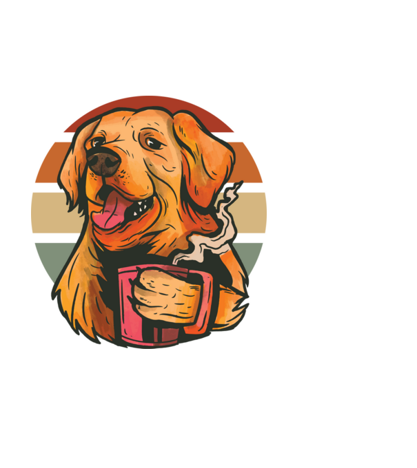 Golden retriever minta fehér pólón