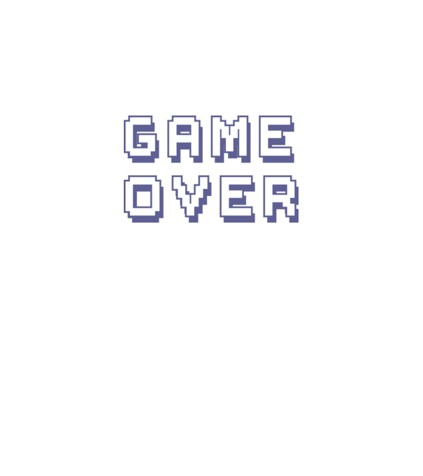 Game Over minta fehér pólón