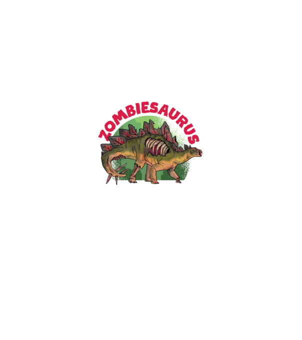 Zombiesaurus minta királykék pólón