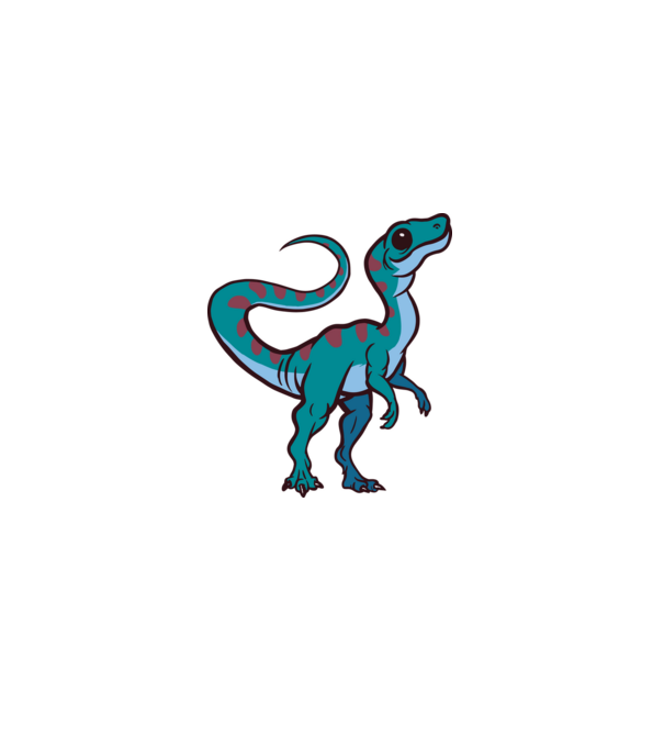Compsognathus minta fekete pólón