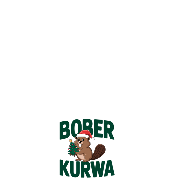Bober Kurwa Karácsony - Vicces meme póló minta fehér pólón