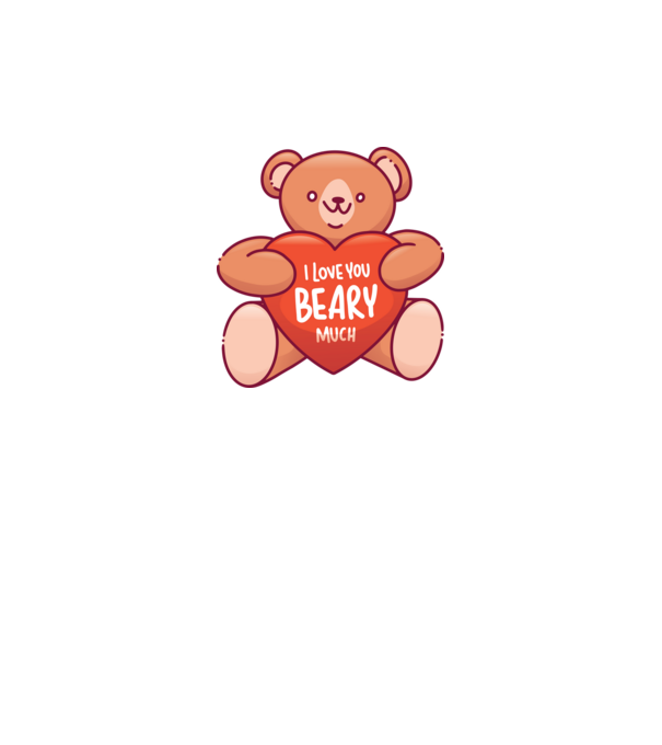 I love you beary much minta homokszín pólón