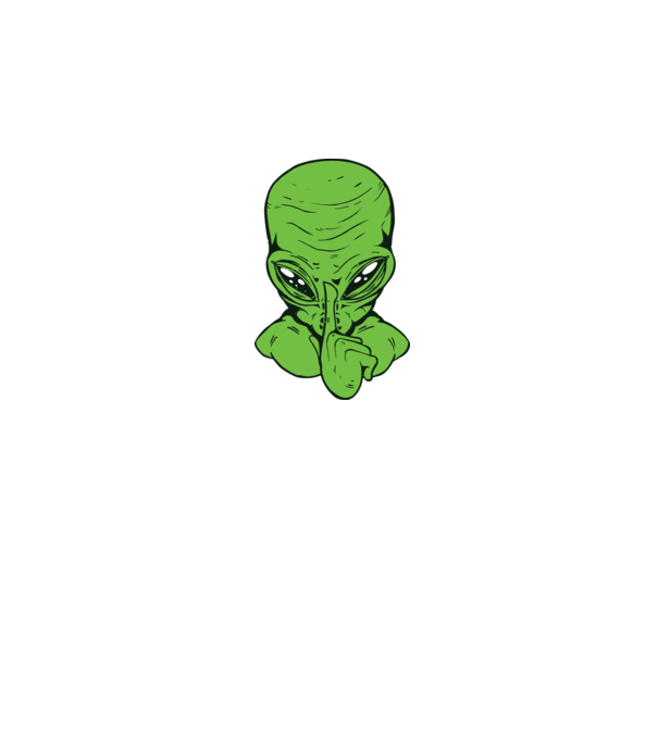 Alien Psszt minta sötétkék pólón