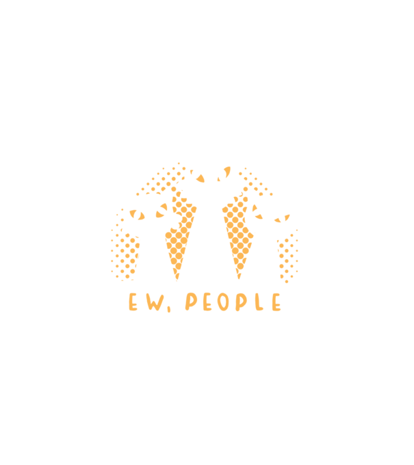 Ew, People - Cicák maszkban minta fehér pólón