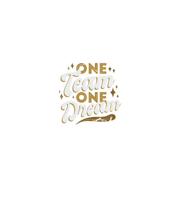 One Team One Dream minta fekete pólón