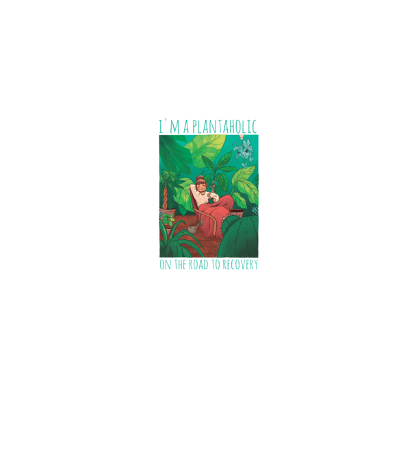 Plantaholic minta farmerkék pólón