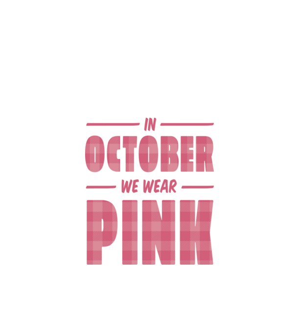 Pink October Mellrák minta fehér pólón