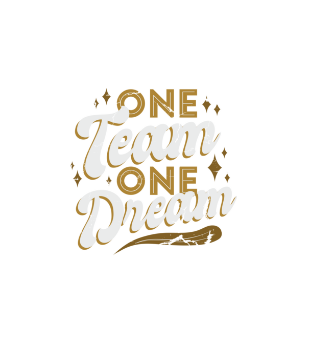 One Team One Dream minta fehér pólón