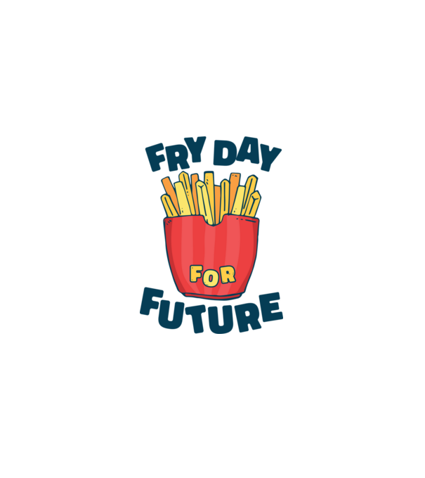 FryDay minta szürke pólón