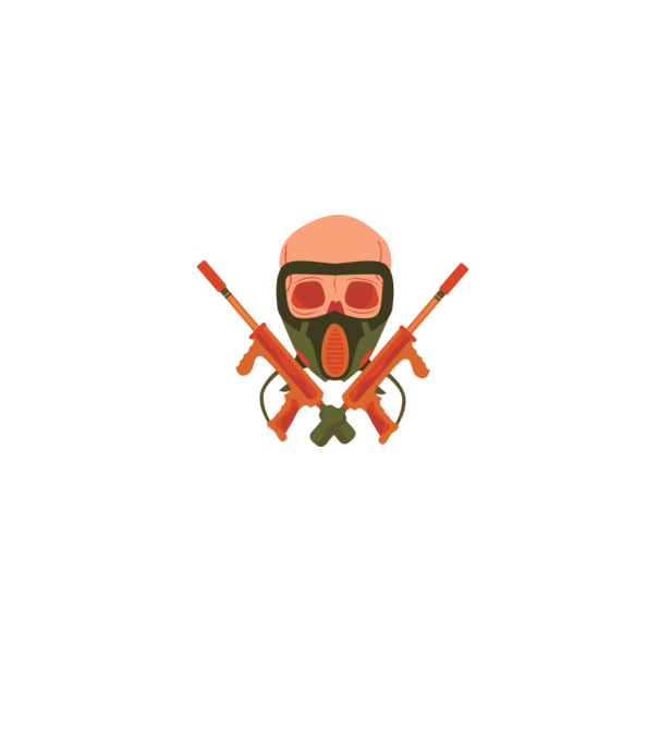 Paintball koponya minta szürke pólón