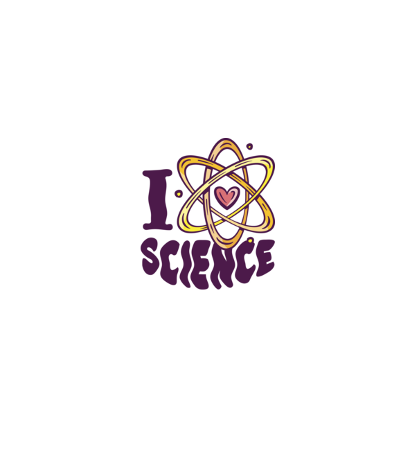 I Love Science Tudományos minta fehér pólón