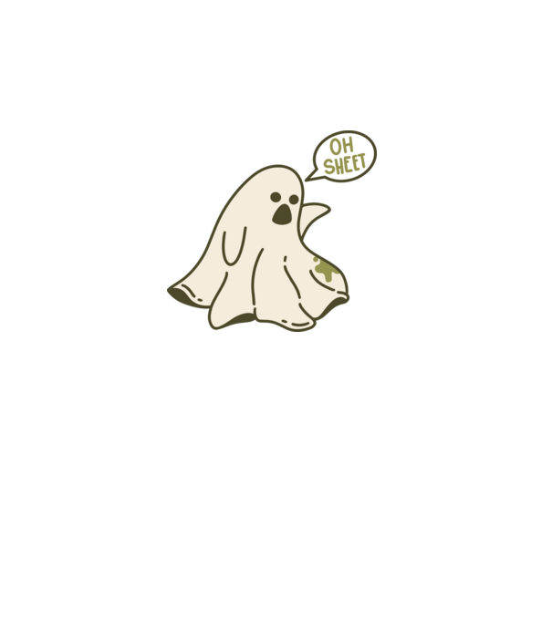 Sheet Ghost minta fekete pólón