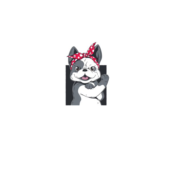Francia Bulldog minta szürke pólón