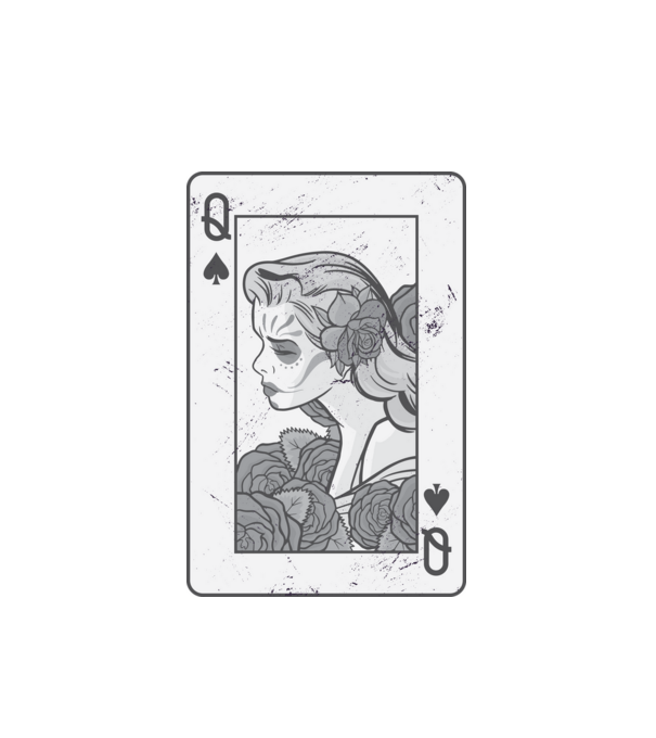 Poker minta fehér pólón