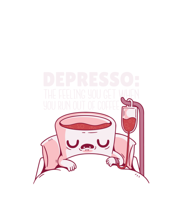 Depresso - Az érzés, amikor elfogy a Kávé minta türkiz pólón