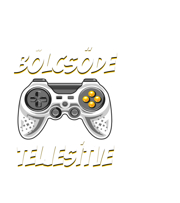 Bölcsőde teljesítve gamer ballagás minta fekete pólón