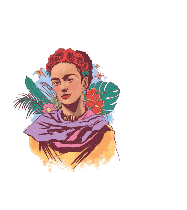 Frida Kahlo portré minta fekete pólón