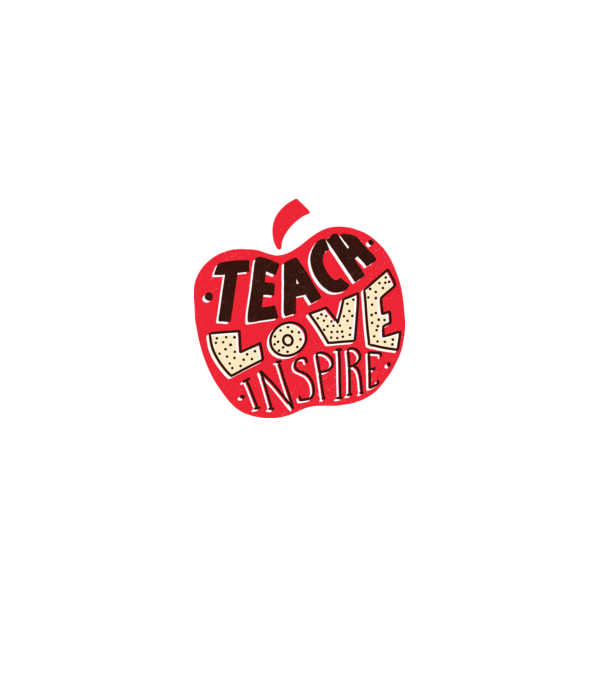Teach Love Inspire Tanároknak minta szürke pólón