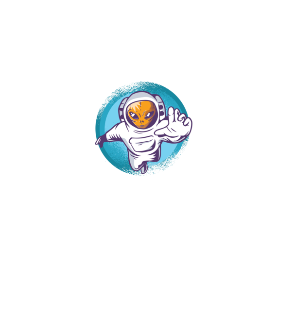 Alien Űrhajós minta fekete pólón