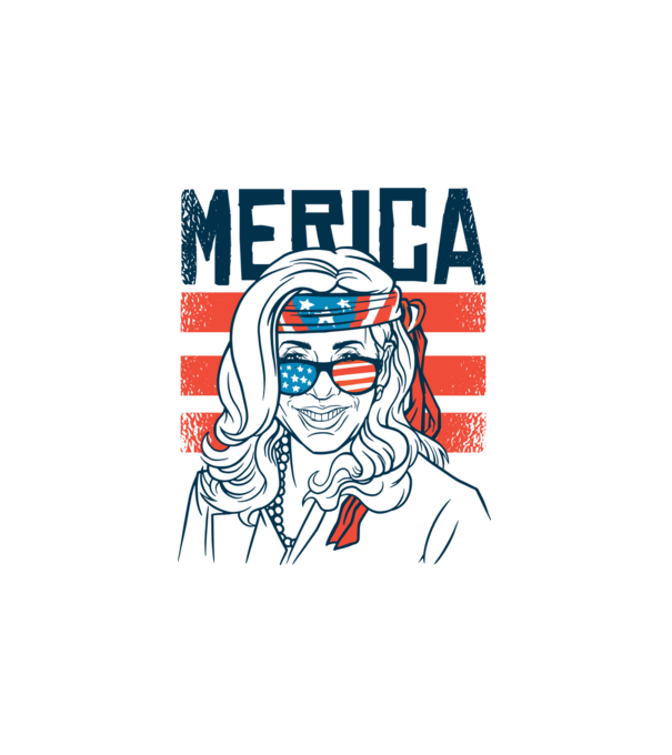 Merica minta fehér pólón